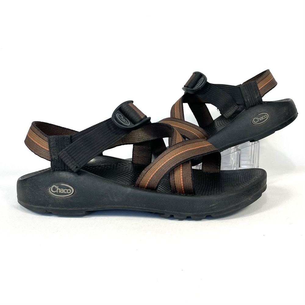 Chaco Z/1 Unaweep Mens 9 Brown Orange Strap Hiking Water Sport Sandals